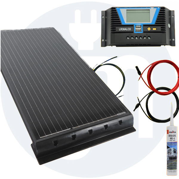 300 Watt Wohnmobil Solaranlage 12 Volt Set in weiß oder schwarz