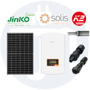 12 kWp Photovoltaikanlage Komplettset mit Jinko Modulen + Solis 12kW Wechselrichter 3-Phasig