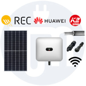 Photovoltaikanlage 6 kWp Komplettset mit REC Modulen + Huawei 6kW Wechselrichter 3-Phasig
