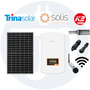 10 kWp Photovoltaikanlage Komplettset mit TrinaSolar Modulen + Solis 10kW Wechselrichter 3-Phasig
