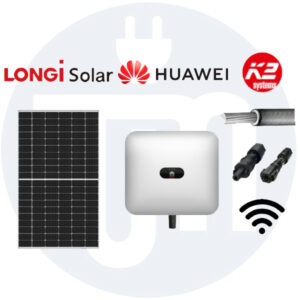 Photovoltaikanlage 10 kWp Komplettset mit LONGi Modulen + Huawei 10kW Wechselrichter 3-Phasig + Montagematerial