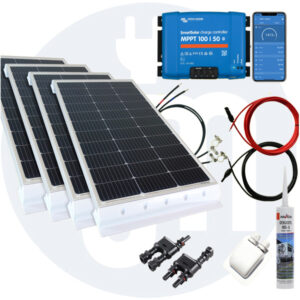 600 Watt Wohnmobilsolaranlage Set mit Victron 100/50 inkl. Bluetooth in weiß