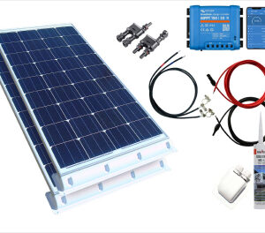 260Watt Wohnmobil Solaranlage weiß mit Victron Smartsolar MPPT Laderegler Set