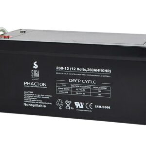 260Ah 12V Phaeton AGM GEL -Deep Cycle- Akku Batterie für Solar Wohnmobil Boot