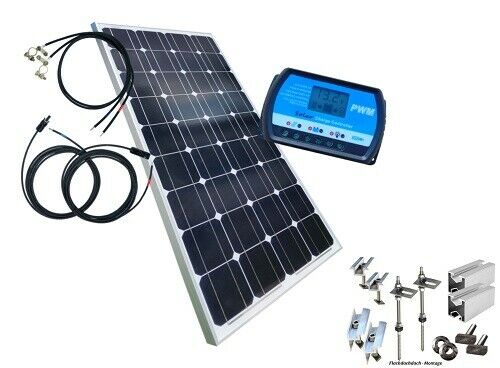 Inselanlage - Basis Solar Set 130 Watt mit Flachdachmontage