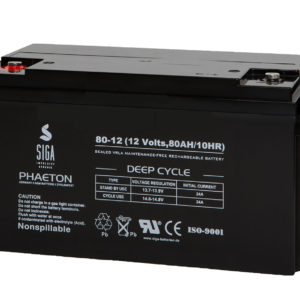 80Ah 12V Phaeton AGM GEL -Deep Cycle- Akku Batterie für Solar Wohnmobil Boot