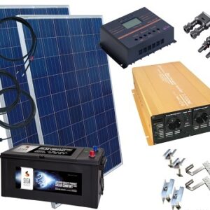 Inselanlage - Basis Solar Set 130 Watt mit Flachdachmontage