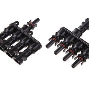 1 Paar Y 4-fach T Stecker für Photovoltaik Solarkabel Montage