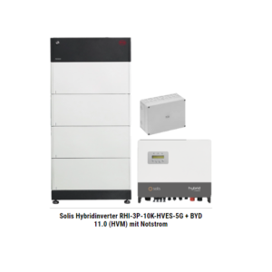 Solis Hybridinverter RHI-3P-10K-HVES-5G + BYD 11.0 (HVM) mit Notstrom