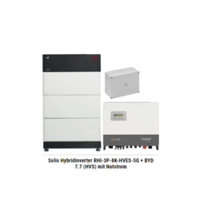 Solis Hybridinverter RHI-3P-8K-HVES-5G + BYD 7.7 (HVS) mit Notstrom