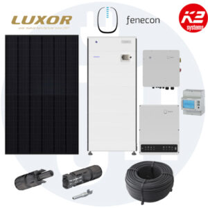 Photovoltaikanlage 15 kWp Komplettset mit Speicher - Luxor Module, Fenecon Home 10 kW Hybridwechselrichter + Fenecon Speicher + Montagematerial