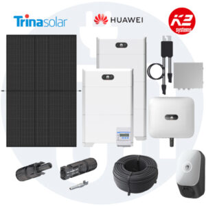 Photovoltaikanlage 4KWp Komplettset mit Speicher - TrinaSolar Module, Huawei 4kW Wechselrichter + Huawei Speicher + Montagematerial